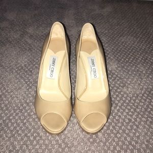 Never worn Jimmy Choo nude heels